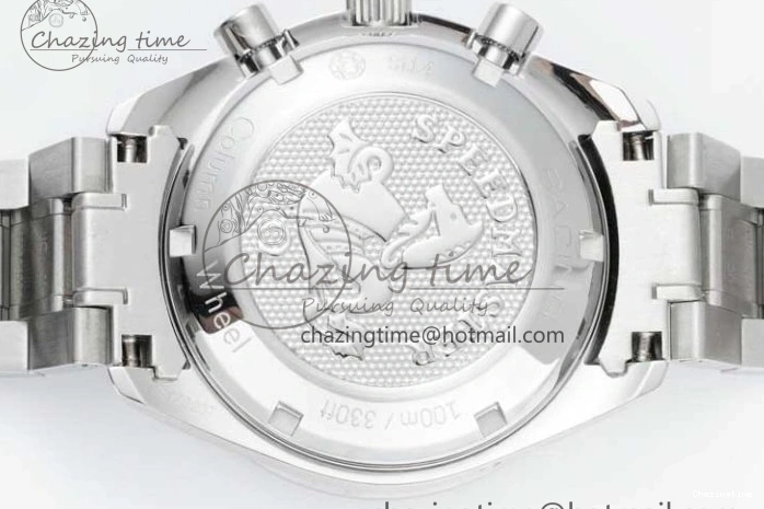 0405 UrbanChic Speedmaster Racing Master SS HKF Best Edition Blue Black Dial on SS Bracelet A 7808